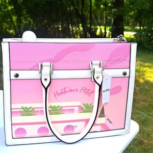 Aldo Heatwave Hotel Pink / White Women's Bag New